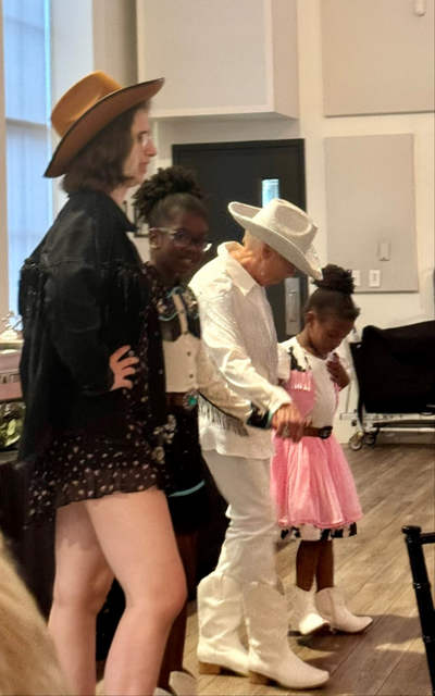 Line Dancing with the Grand children