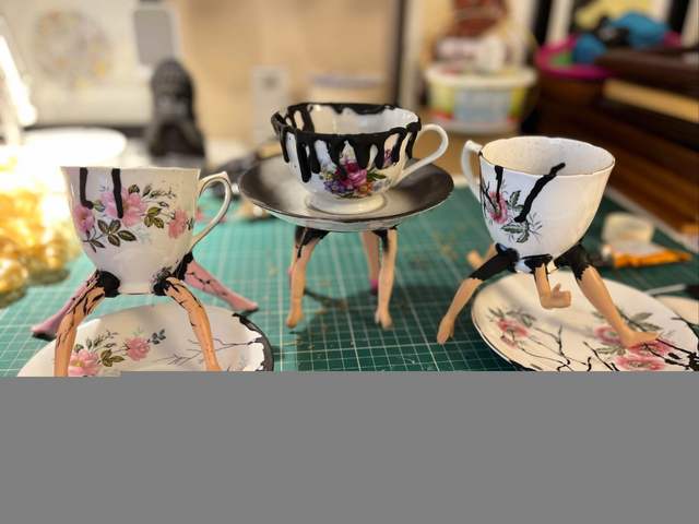 Creepy tea cups
