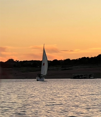 Sailboat in Austin, Texas